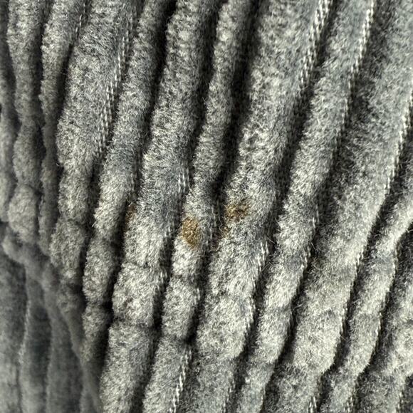 J JILL XL Wide Wale Corduroy Cozy Plush Pleated 6 Button Tunic Swing Coat Gray - Picture 9 of 14